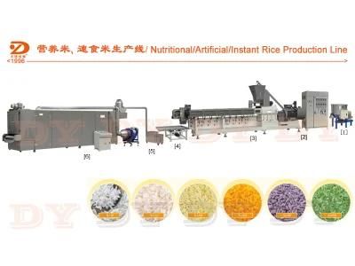 Twin Screw Extruder Ce Standard Automatic Instant Nutrition Artificial Rice Making Machine