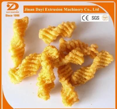Twin Screw Extruder Frying Pellet Food Bugles Making Machinery Sticks Production Line