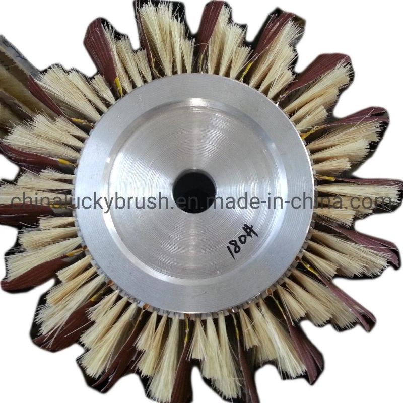 Sisal Hemp and Sandpaper Mixture Brush for Sanding Machine (YY-136)