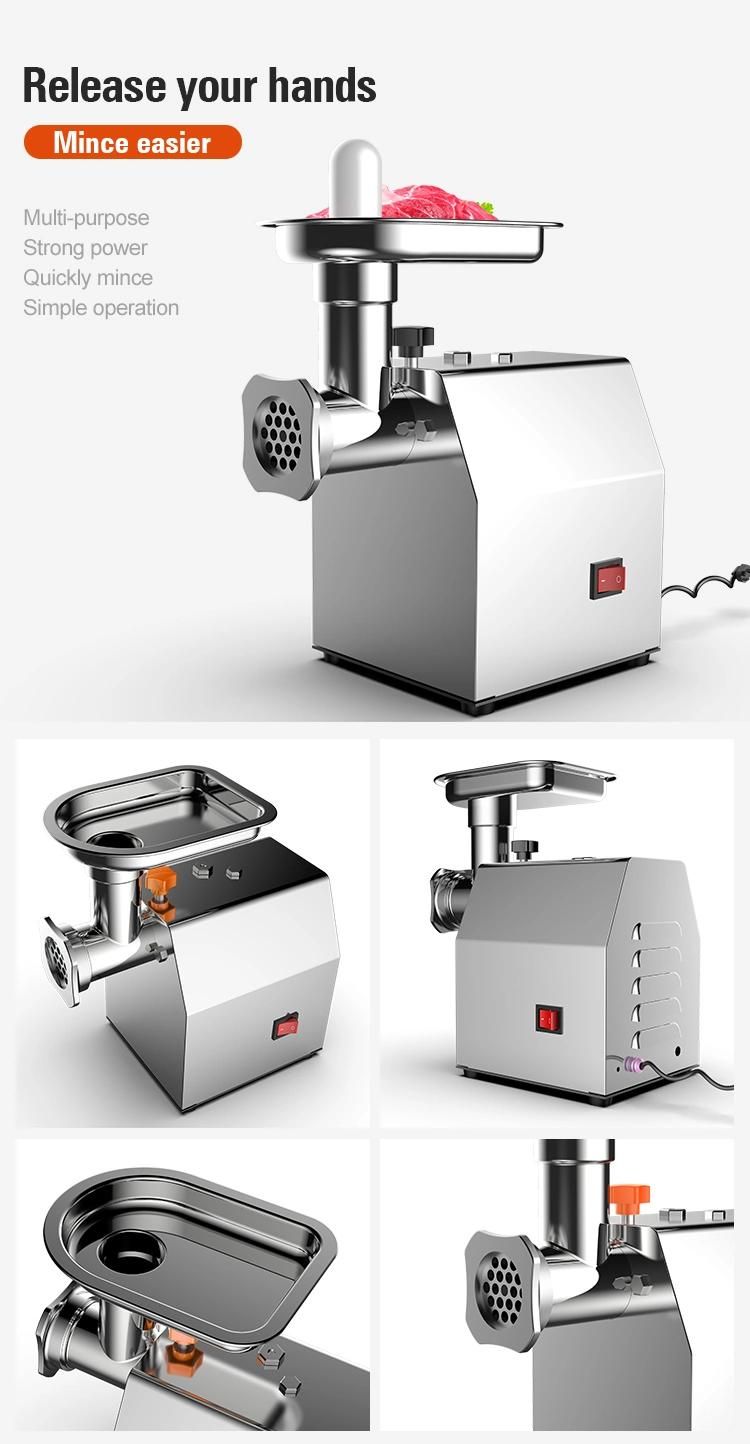 Commercial Use Meat Grinder Electric Meat Chopper for Butcher Stainless Steel Meat Mincer