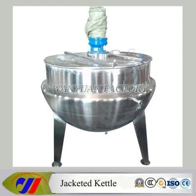 Steam Heating Vertical Cooking Pan Jacketed Kettle