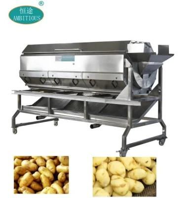 Continuous Carborundum Roller Washing Peeling Machine Automatic Potato Peeler Machine