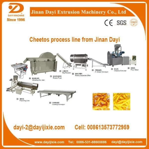 Single Screw Corn Curls Cheetos Crunchy Machine From Jinan Dayi