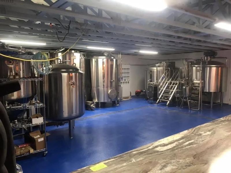 600L 6hl 5bbl Complete SUS304 Direct Fire Heating Two Vessel Brewhouse