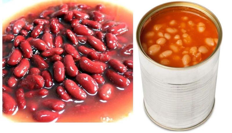 Canned Dried Cooked Purple Speckled Long Shape White Kidney Beans Cooking Machine