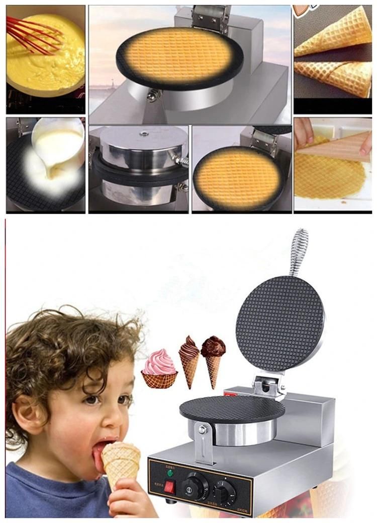 Egg Rolled Cone Wafer Stick Making Baker Machine Ice Cream Cone Baking Toaster Machine Egg Roll Machine