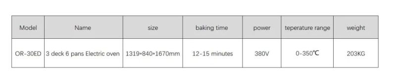 3 Deck 6 Trays Electric Baking Oven for Bakery Shop