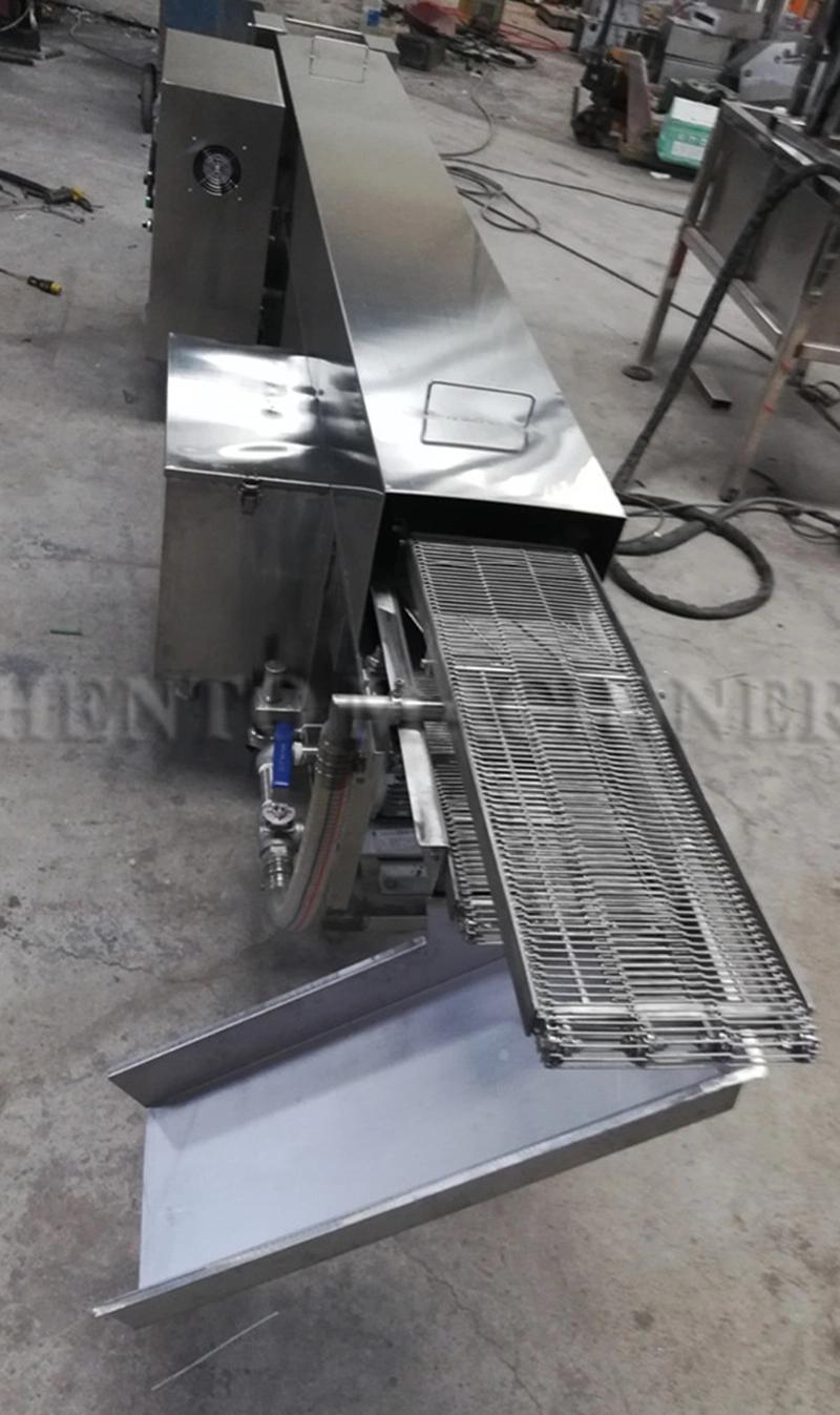 High Efficiency Electric Burger Patty Forming Sizing Crumb Frying Machine / Automatic Hamburger Patty Maker