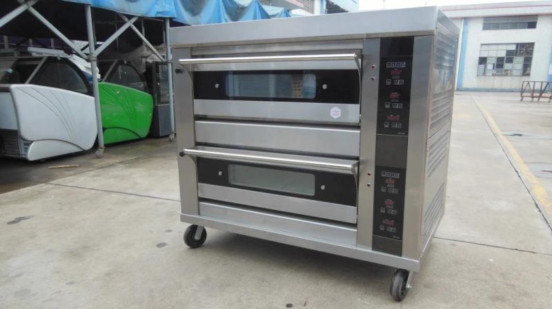 Manufacturer Commercial Two Layer Four Tray Stainless Steel Gas Steam