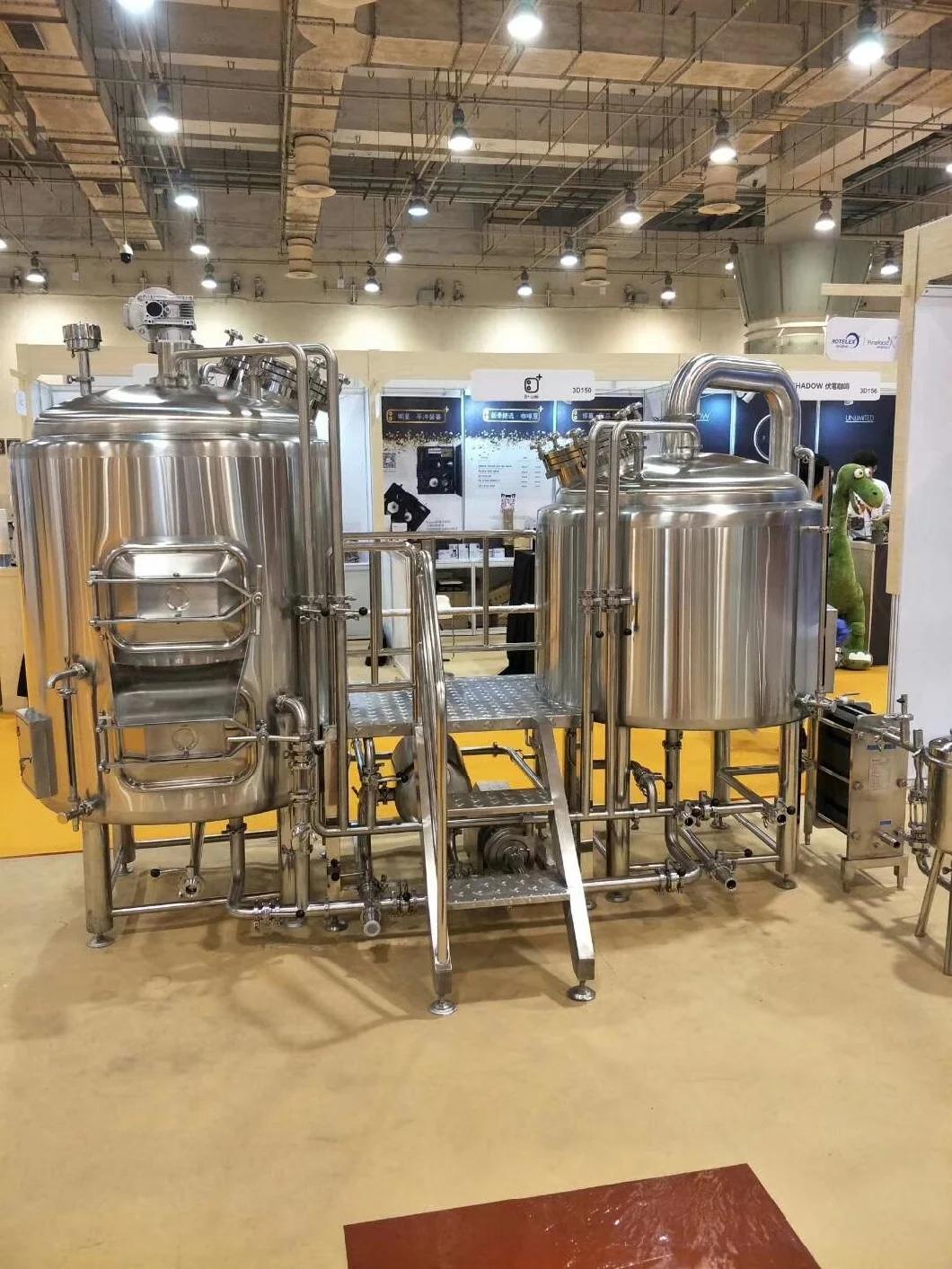 SUS304 Beer Brewing Machine 200L 300L Beer Brewing Equipment for Commercial Brewery
