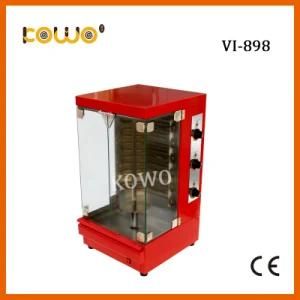 Glass Cover Electric Vertical Chicken Rotisserie Shawarma Gril Machine for Middle East