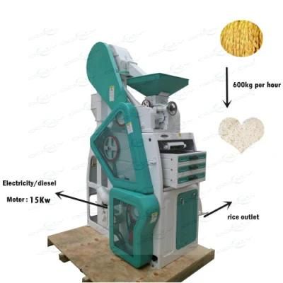 600kg/H Combined De-Hulling and Rice Milling Machine