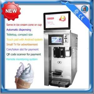 Table top single flavor automatic vending ice cream machine with remote monitoring system