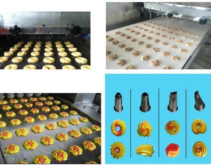 Automatic PLC Two 2 Colors Biscuit Cookies Production Line Forming Machine Depositor