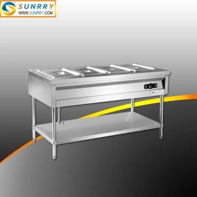 Bain Marie Display 1/1*4 Pan and Food Warmer Cabinet with Four Door