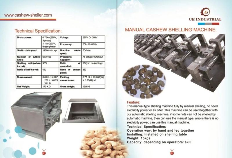China Factory Price of Automatic Cashew Nuts Shelling Machine, Cutting Machine for Cashew