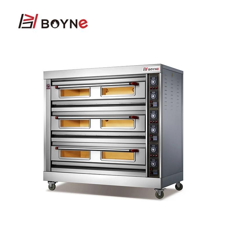 High Temperature 3 Deck 9 Trays Industrial Electric Baking Oven