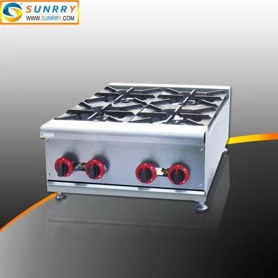 Table Top Gas Stove Stainless Steel Gas Range with 4-Burner Grill Frye