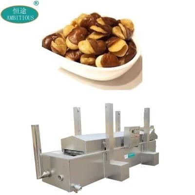 LPG Commercial Deep Fryer Belt Type Continous Nut Frying Machine