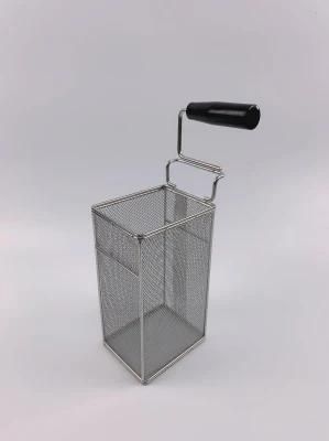 Stainless Steel Deep Frying Basket with Handle for Kitchen Equipment