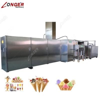 Automatic Waffle Bowl Crunchy Cone Manufacturing Ice-Cream Cone Rolling Machine