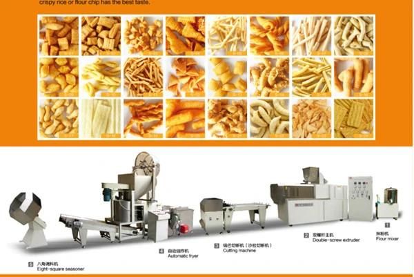 Fried Chips Making Machine Fried Wheat Flour Snacks Machine