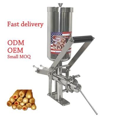 Bakery Equipment Stainless Steel 5L Manual Tube Churros Filler Kitchen Commercial Vertical ...