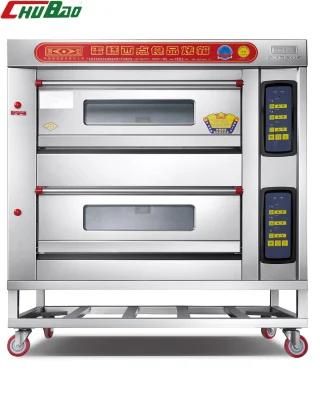 Baking Equipment 2 Deck 4 Trays Luxury Gas Oven for Commerical Kitchen Bakery Machinery ...