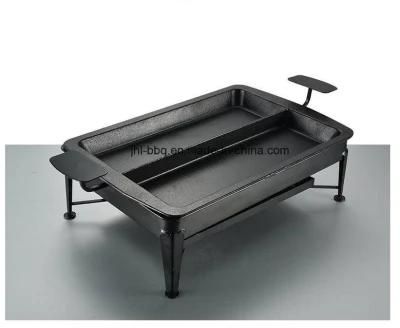 Iron Casting Synthetic Charcoal BBQ Fish Grill and Fish Steamer