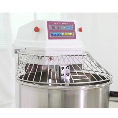 80L 25kg Two Speeds Spiral Dough Mixer for Baking Bread / Pizza
