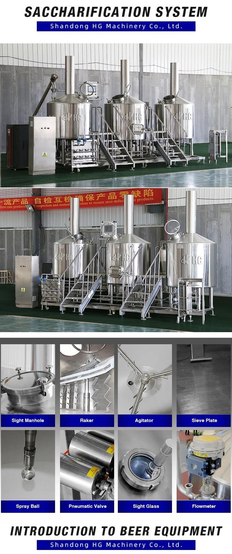 Factory Made Fire Heating Saccharification System 10bbl Beer Brewing Equipment Tank