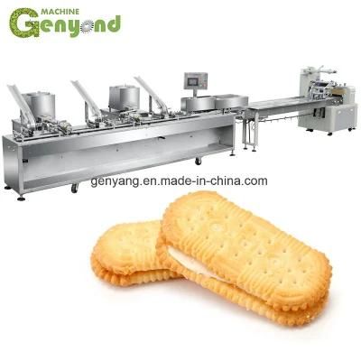 50-1250kg/H Large Scale Sandwich Soft Hard Biscuit Making Machine
