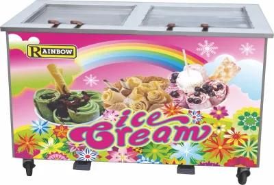 Food Soft Hard Gelato Ice Cream Machinery Thailand Roll Fried Ice Cream Machine Ice Cream ...