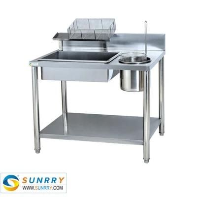 Stainless Steel Manual Chicken Breading Wrapping Power Table