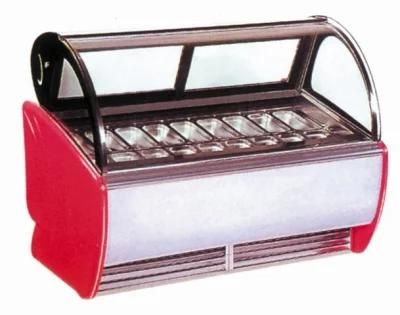 Commercial Glass Door Ice Cream Freezer Display/Showcase