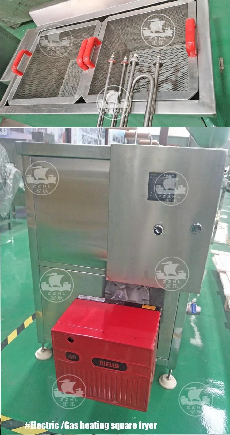 Electrically Heating Square Fryer Gas-Fired Square Fryer
