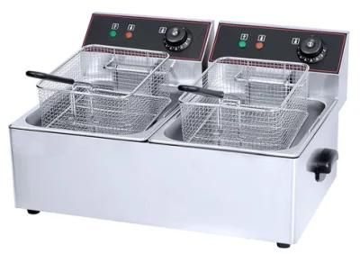 Good Quality 17L Tabletop Mirror Appearance Gas Deep Fryer with CE Certificate