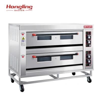 Hotel Restaurant Kitchen Equipment 2 Decks 6 Trays Gas Baking Oven