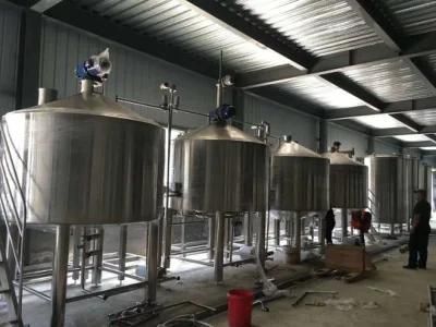 SS304 2500L Automatic Production Line Beer Brewing Equipment