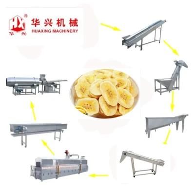 Plantain Chips Continuous Making Potato Chips Line Frying Machine