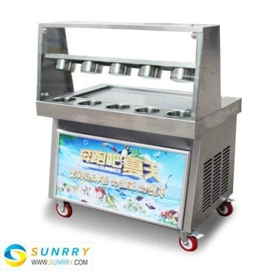 Luxury Thailand Fry Ice Cream Roll Machine Single Pan (slope)