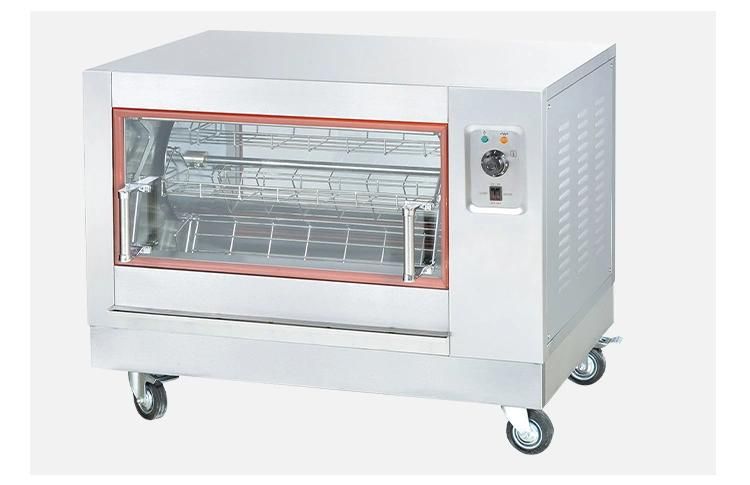 Free Standing Gas Chicken Rotsserie Shawarma Burner Machine