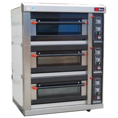 Furnace 3 Deck 9 Trays Commercial Bakery Gas Electric Deck Baking Pizza Bread Oven