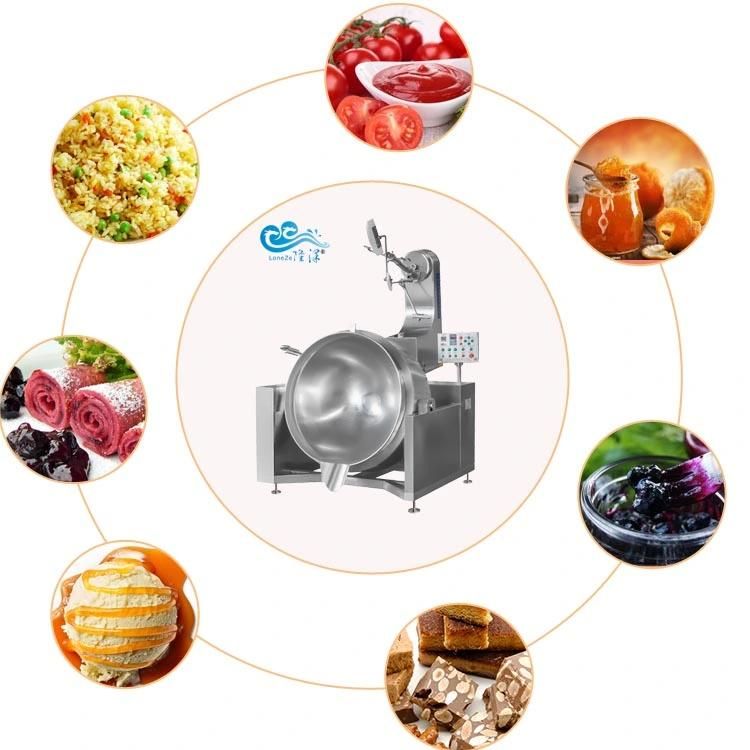 China Manufacturer Industrial Stainless Steel Gas Heated Cooking Mixer Machine Approved by Ce Certificate