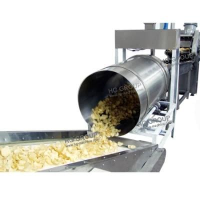Snack Frozen French Fries Production Line Fresh Potato Chips Fryer Making Frying Food ...