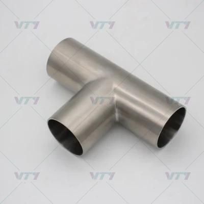 3A Sanitary Stainless Steel Pipe Fittings Long Equal Tee