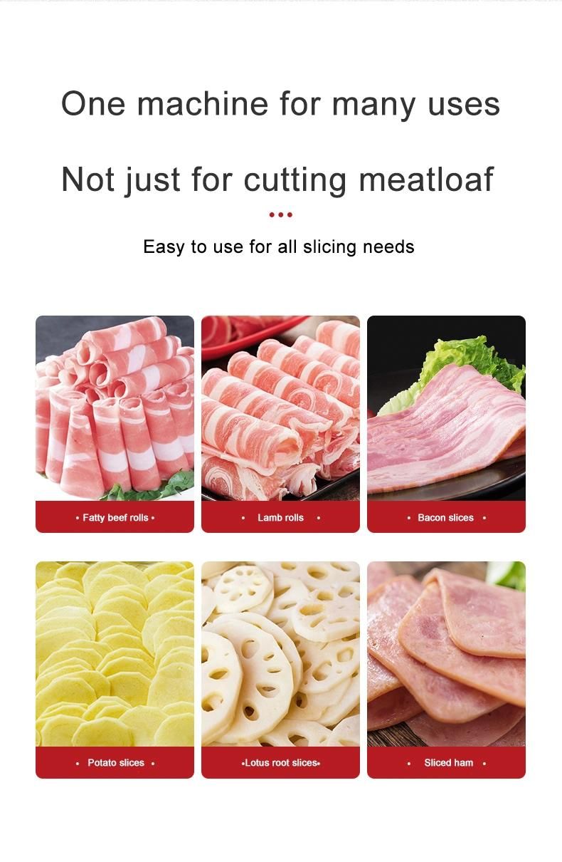 Commercial Commercial Frozen Cutting Machine Electric Deli Food Slicer Adjustable Thickness Meat Slicers