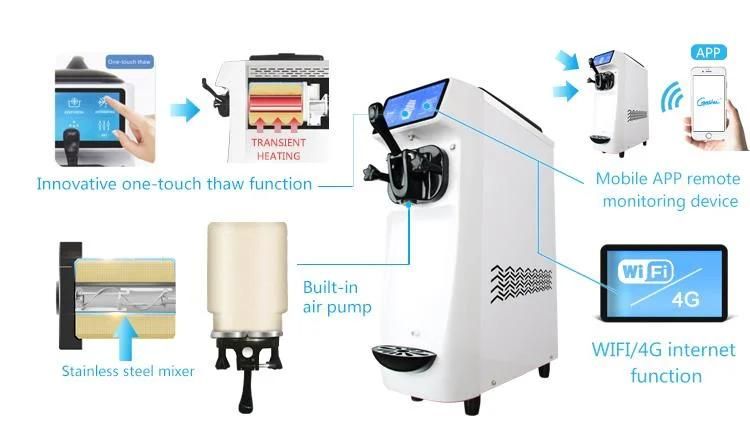 Stainless Steel Softy Ice Cream Vending Machine