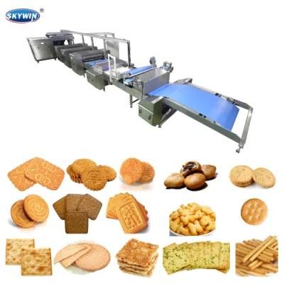 Full Automatic Bakery Oven Small Biscuit Cookie Making Machine Line
