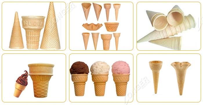 Commercial Sweet Cone Ice Cream Wafer Maker Snow Cone Machine